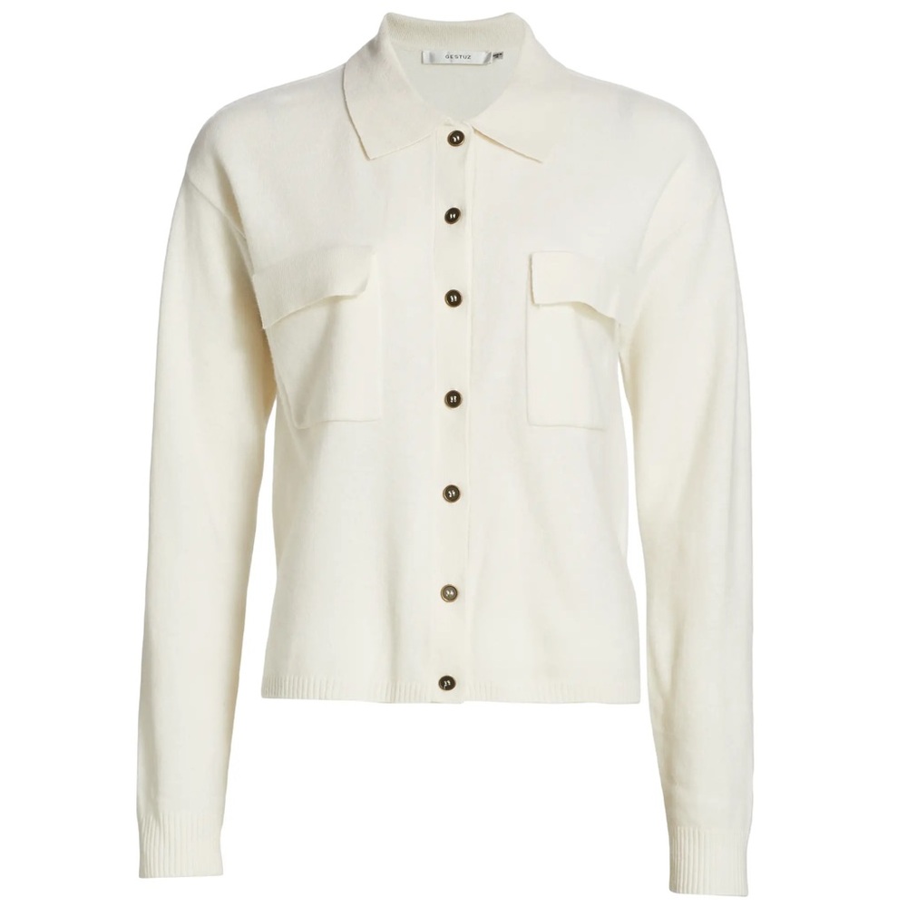 Gestuz Collared Wool Cardigan